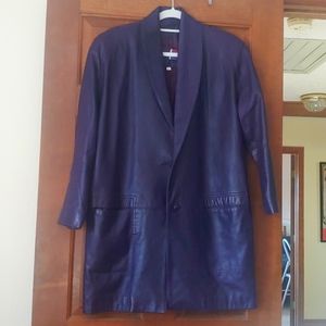 Leather coat